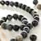 Black Network Stone Round Beads, 8mm by Bead Landing™